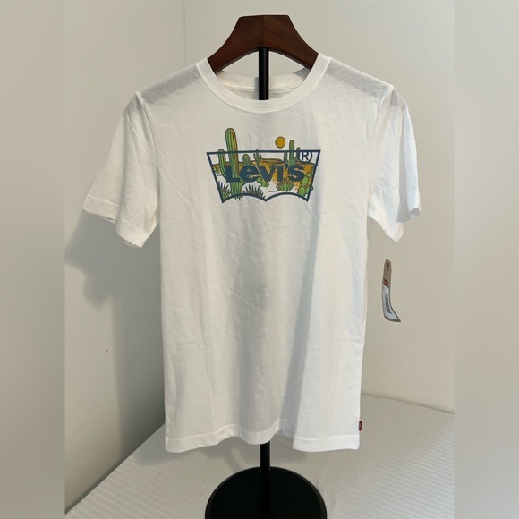Levi's Kids White Graphic T-Shirt - Picture 1 of 5